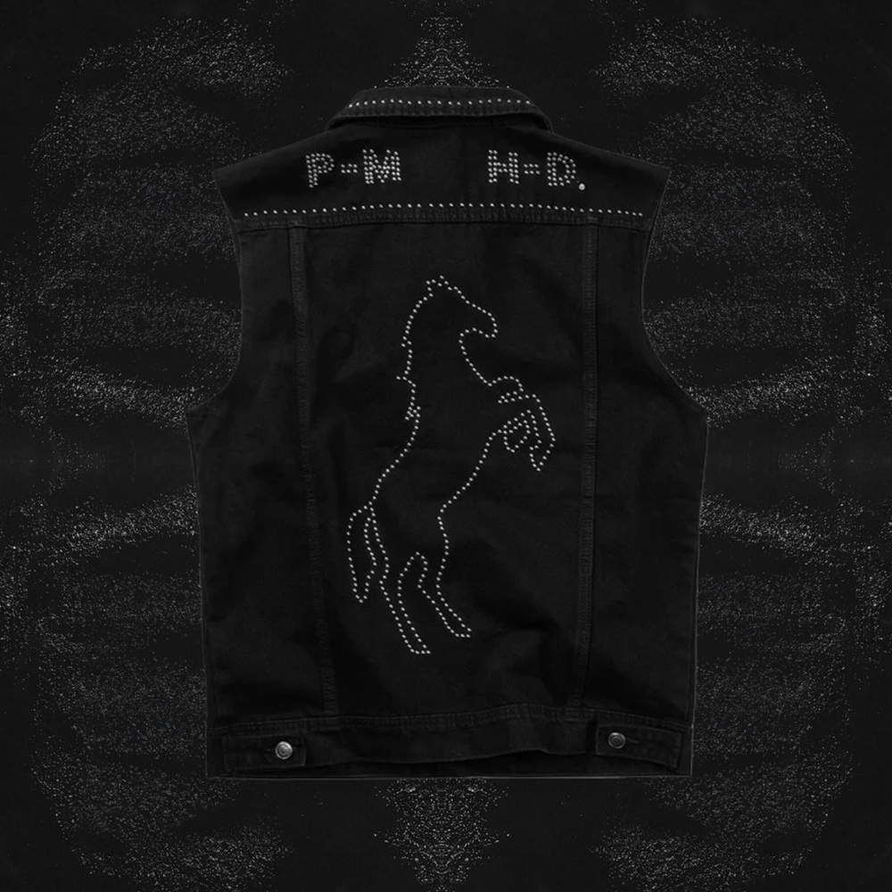 Post Malone x Harley Davidson riding vest collab